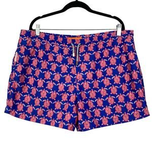 NWOT PALMACEA Trunks XL 2017 Tortoise Pink Blue Logo 3 Pocket Mesh Lined